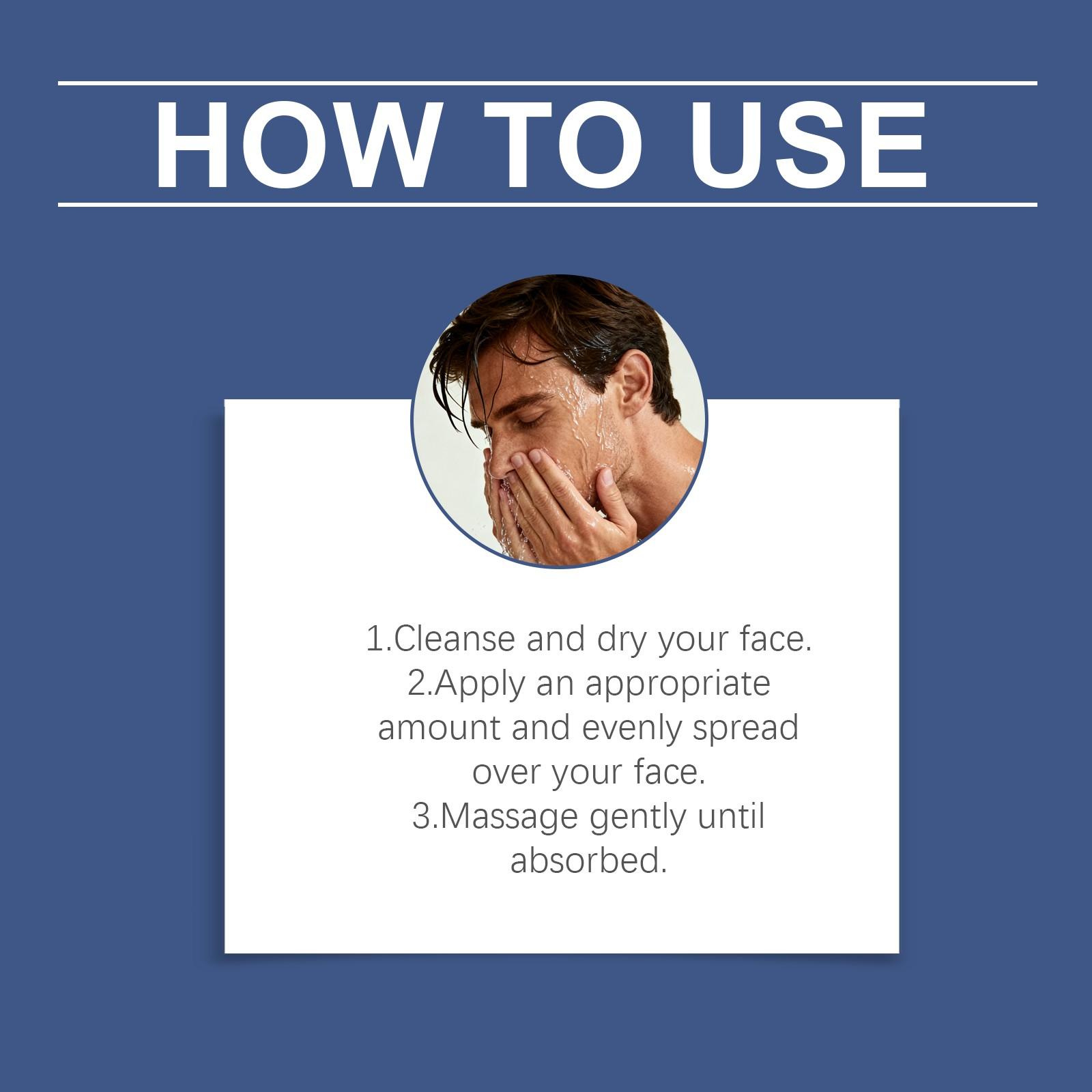 East Moon Men's Moisturizing Cream, Hydrating Smoothening Rich Nourishing Care, Moisture Retention Skin Care Cream for Men