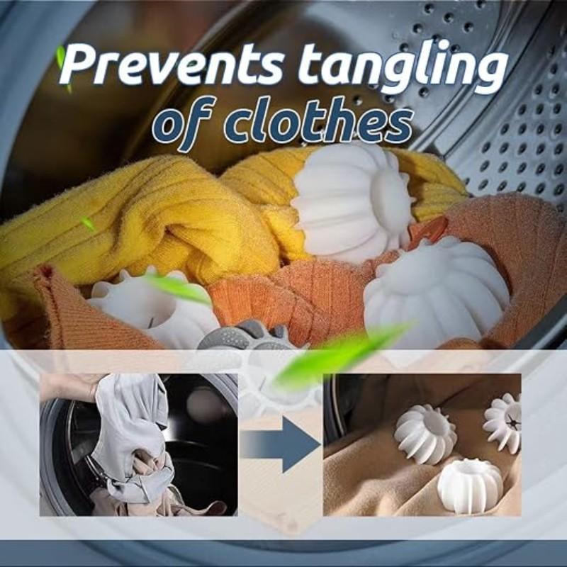 Anti-Tangling Laundry Balls, Prevent Clothes From Tangling & Knotting, Reusable Washing Machine Cleaning Balls for Front & Top Load Washer