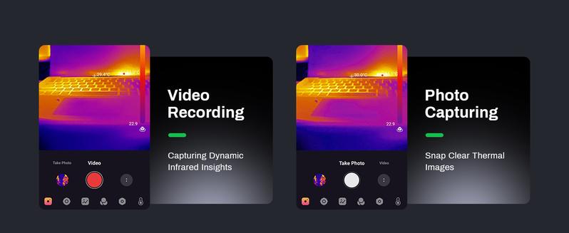 AMPBANK M256 Thermal Camera, 256x192 IR High Resolution Thermal Imaging Camera with 3D Analysis, 25Hz Refresh Rate, -4°F~842°F Temp Range