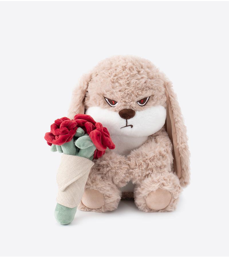 【ZEIO TOYS】RoseDiuDiu  plush toy rabbit doll cute rabbit baby doll soothing doll for boys and girls birthday gift, holiday gift, gift for giving cat hunting Cool Drop