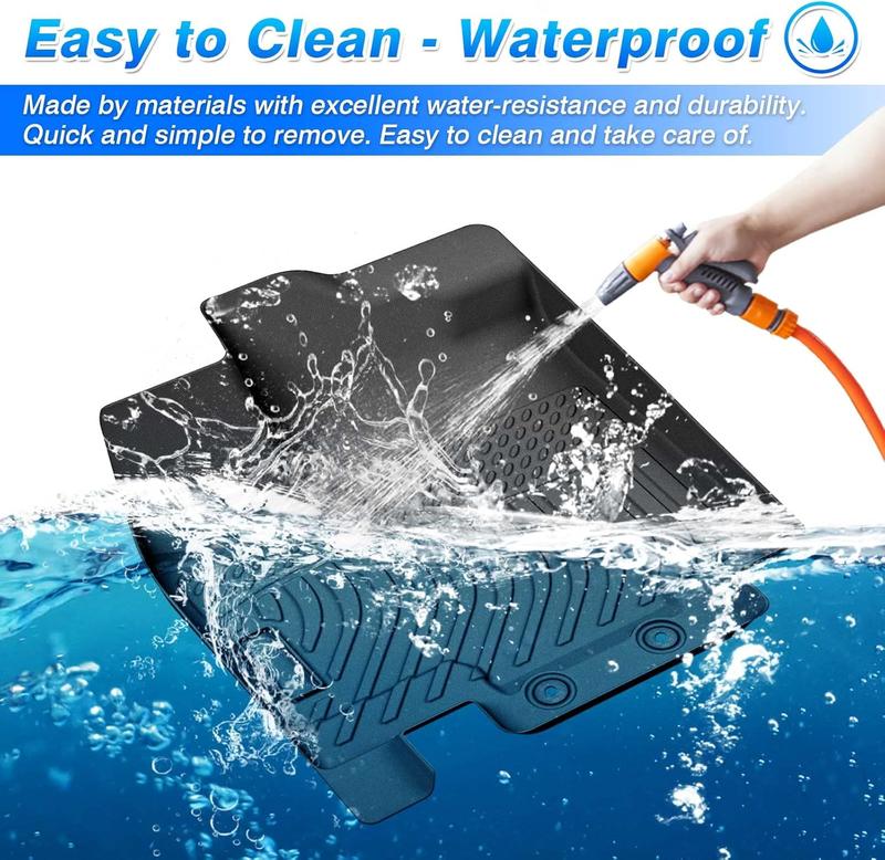 Canvcle Custom Fit Floor Mats for Nissan Sentra 2014-2019 All Weather TPE Black 1st & 2nd Row Heavy Duty Eco-Friendly Anti-Slip