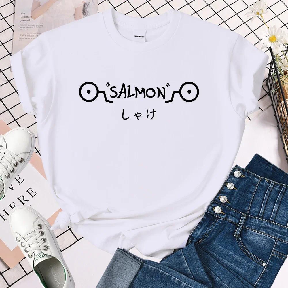 Men's Casual Short-Sleeve Round Neck Regular Fit Anime Jujutsu Kaisen Inumaki Toge Salmon T-Shirt