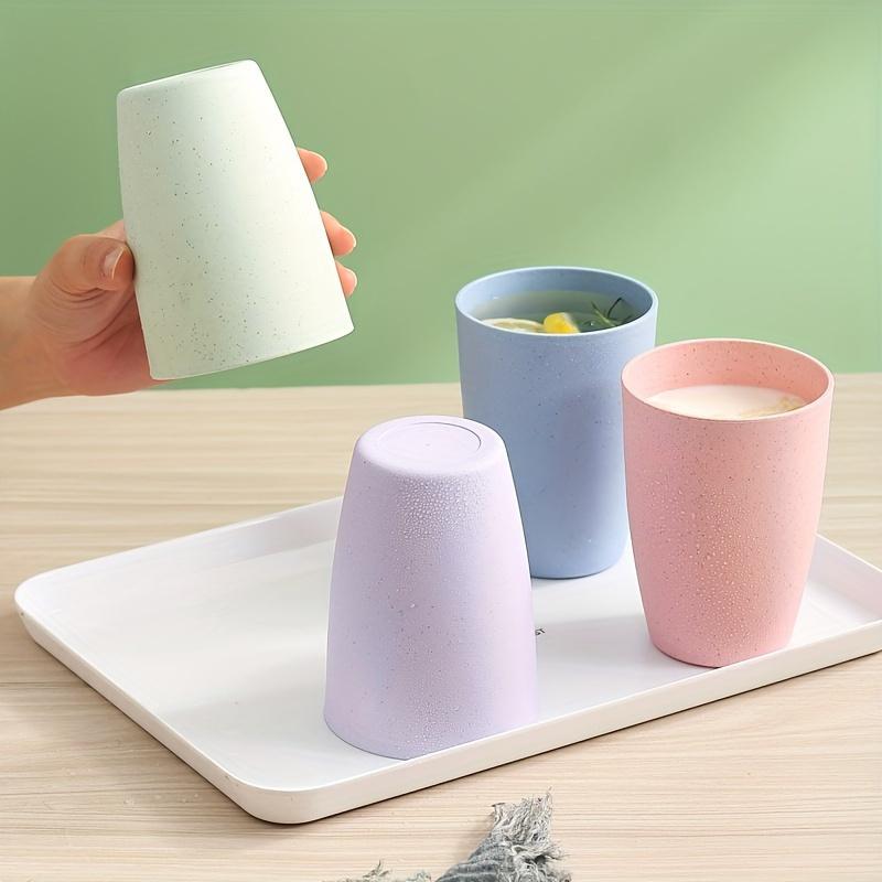 5pcs 5 Colors Reusable Plastic Cups - Multicolor, Stackable Tumblers for Kitchen, Office & Travel - Durable Drinkware