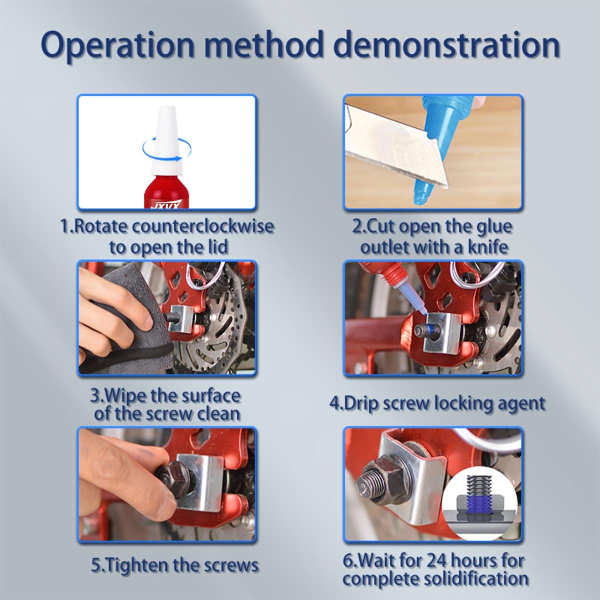 243 Threadlocker. Thread locking adhesive. High‑strength anaerobic glue. Heat‑resistant. Special adhesive for anti‑loosening and fastening. Prevents automobile wheel hub bolts from loosening.