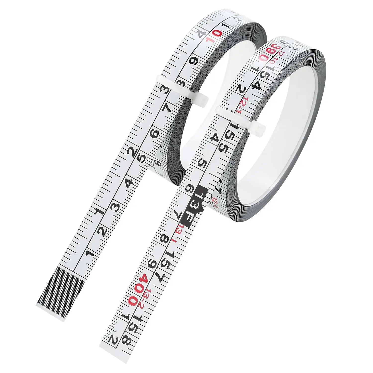 2-Pack Steel Self-Adhesive Measuring Tape Imperial & Metric Dual-Reading Stick-on Ruler for Woodworking Workbench Table Saw Drafting Table 400cm/157Inch