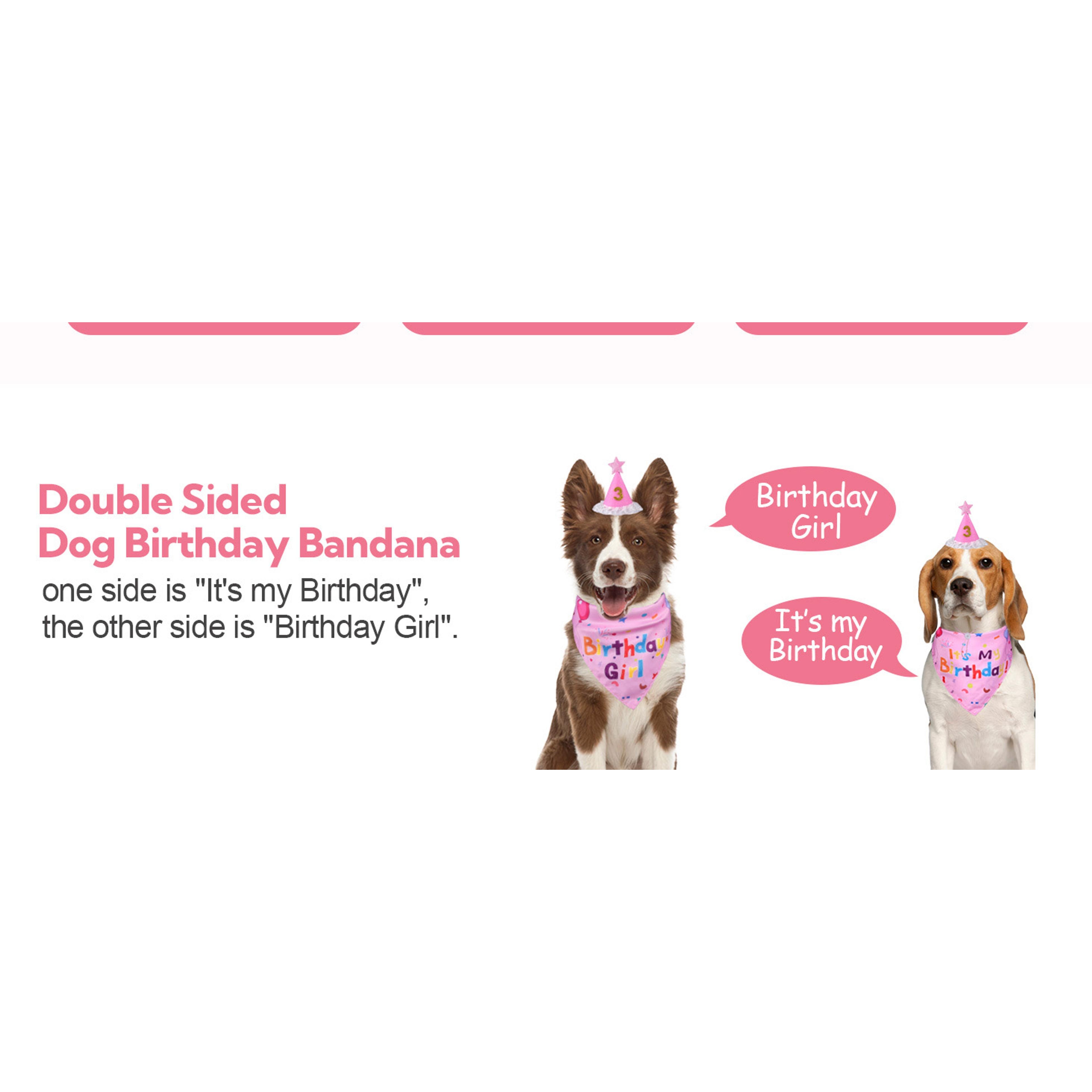 Fun Cotton Double-Sided Dog Birthday Party Supplies Set - Bandanas, Numbered Hat, Flag, Balloon, Photo-Ready Pet Outfit, Canine Dressing Up Gifts (27.5x18.1x18.1 inch Set, 3inch(Diameter)x4.4inch(Height) Components, Multi-Size for Small/Medium/Large Pets) Fun Cotton Double-Sided Dog Birthday Party Supplies Set - Bandanas, Numbered Hat, Flag, Balloon, Photo-Ready Pet Outfit, Canine Dressing Up Gifts (27.5x18.1x18.1 inch Set, 3inch(Diameter)x4.4inch(Height) Components, Multi-Size for Small/Medium/Large Pets)