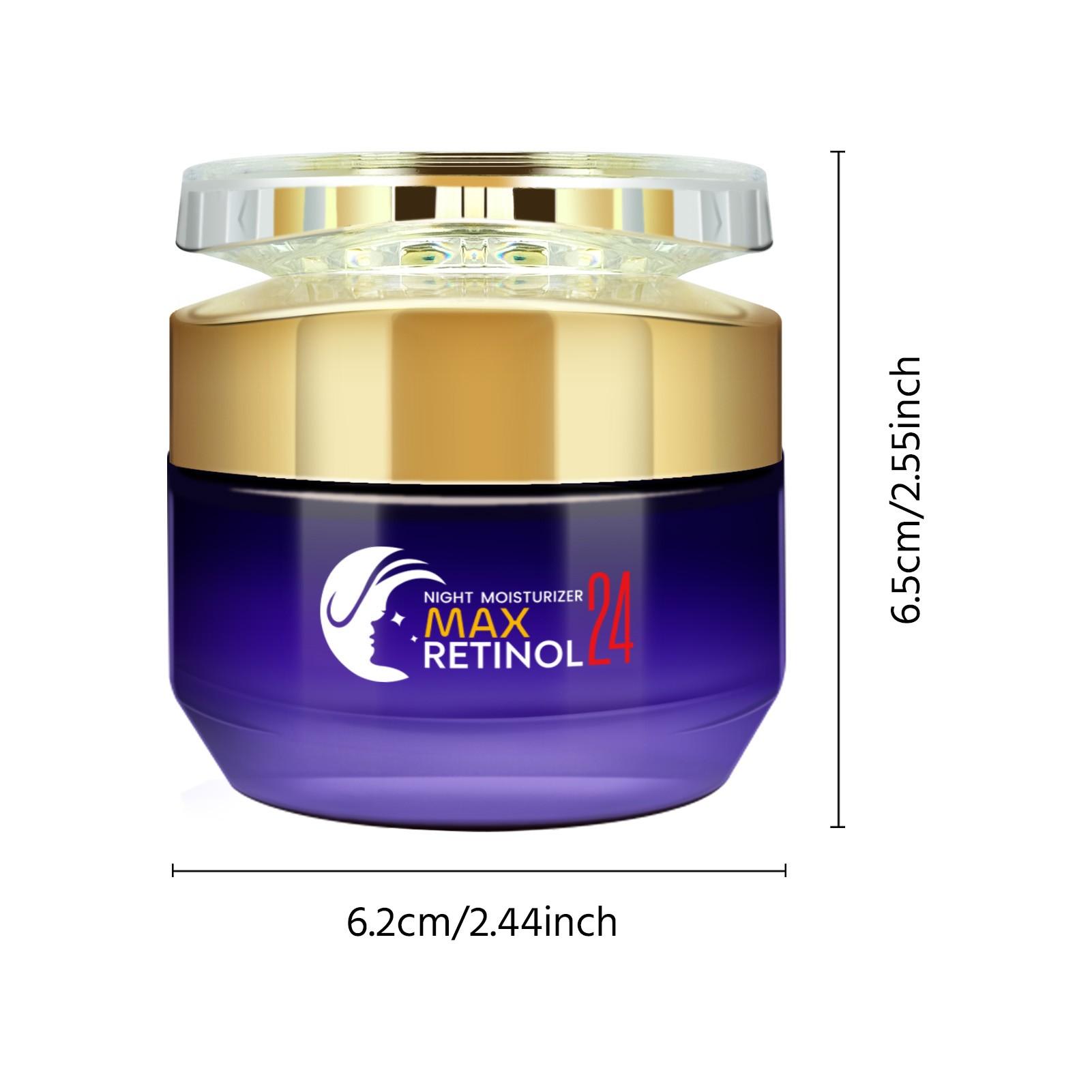 50g Retinol Night Balm, 24-Hour Moisturizer, Anti-Wrinkle, Collagen Peptide, Niacinamide, Hyaluronic Acid, Firming, Brightening, All Skin Types
