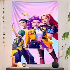 Cute Anime Wall Tapestry, Sweet and Adorable Style, Perfect for Living Room Bedroom Dormitory, Home Decor, Holiday Party Fashion Decoration