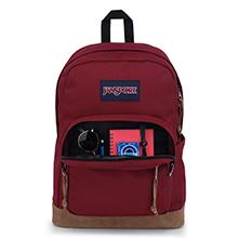 JanSport Right Pack Backpack - Durable Daypack with Padded 15" Laptop Sleeve, Spacious Main Compartment & Integrated Water Bottle Pocket - Russet Red