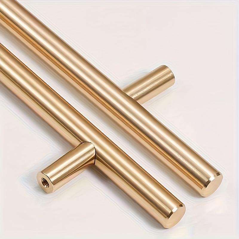 18pcs Brushed Gold Stainless Steel Arc Cabinet Handles  Modern Drawer Pulls, Includes Screws, Easy Installation, Length 150mm
