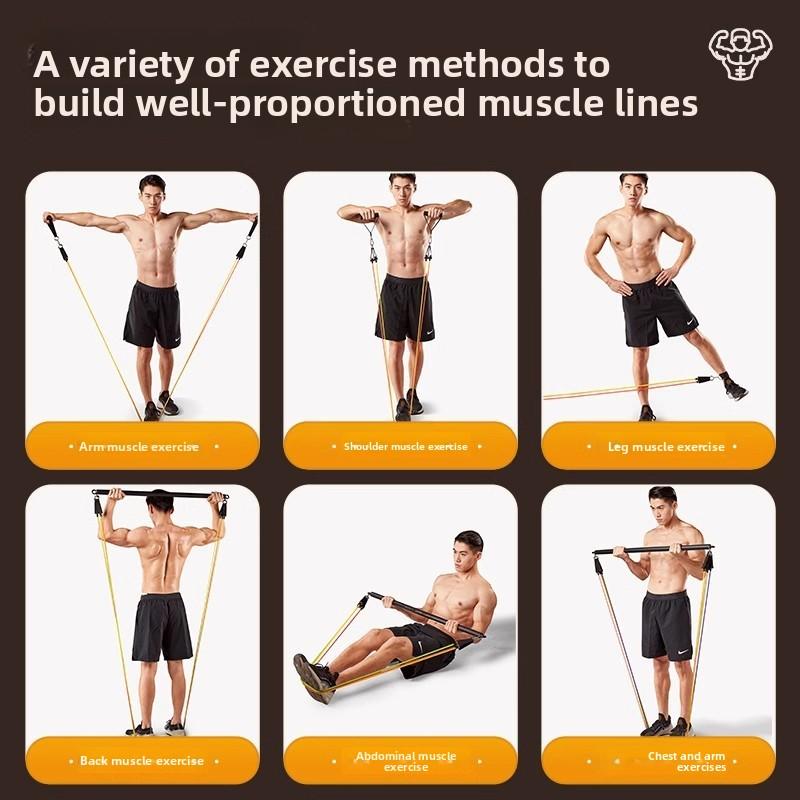 Tension rope Fitness men's elastic belt Strength training Tension belt Resistance belt Exercise chest equipment Home elastic rope Heavy Duty Band Set