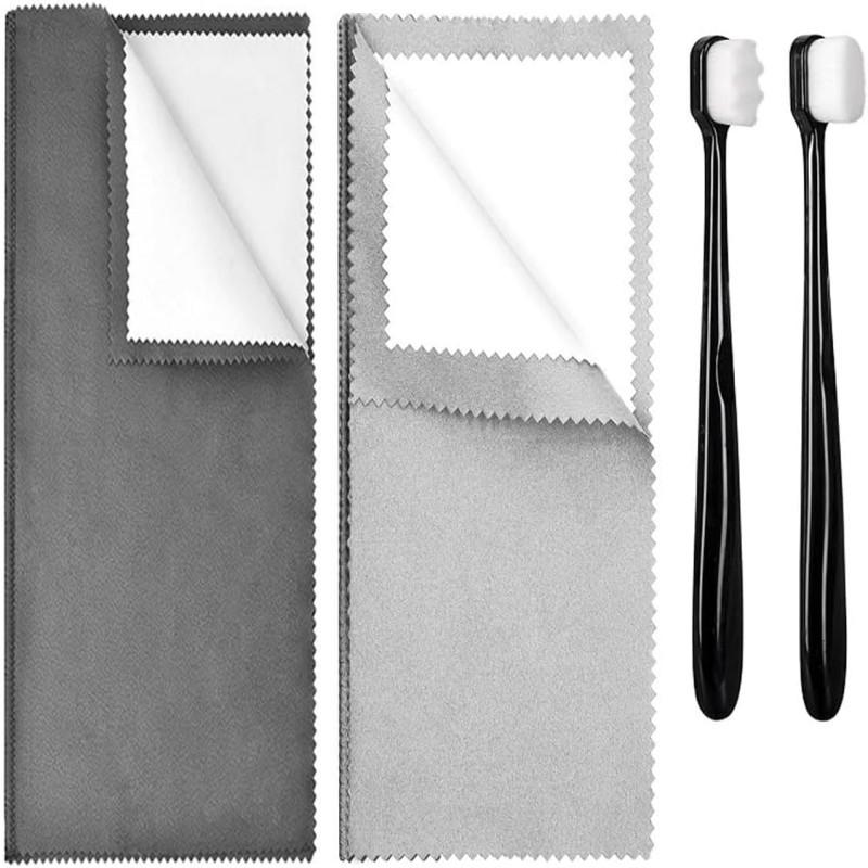 4-piece jewelry polishing set, jewelry polishing cloth, polishing brush