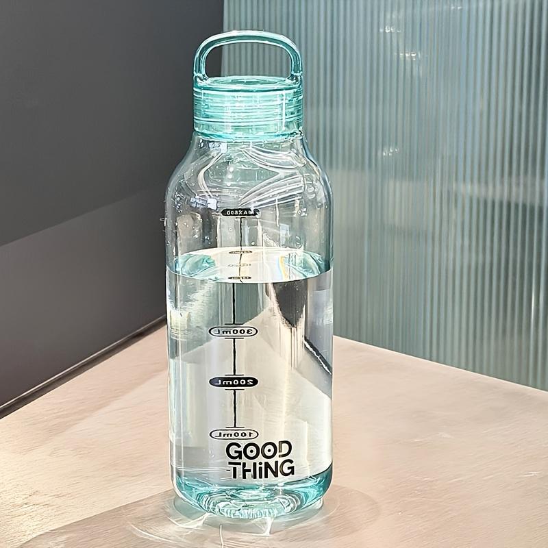 Minimalist Transparent Plastic Water Bottle with measurement marks , Leak-Proof, High-Temperature Resistant, Portable Tumbler for School, Home, Office, Car cup，Travel， Outdoor & hiking, Convenient Carry, Durable and Stylish for Everyday Use