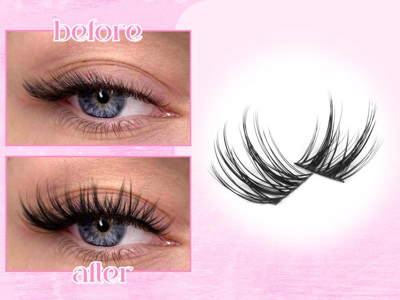 zanlufly Natural Lash CLusters C Curly Wispy Eyelash CLusters Short Anime Lash Extension Kit Makeup 9 10 11MM Manga Eyelashes Cosmetic Lash Bond and Seal Lash Applicator Lash Brush  TikTokShopBlackFriday