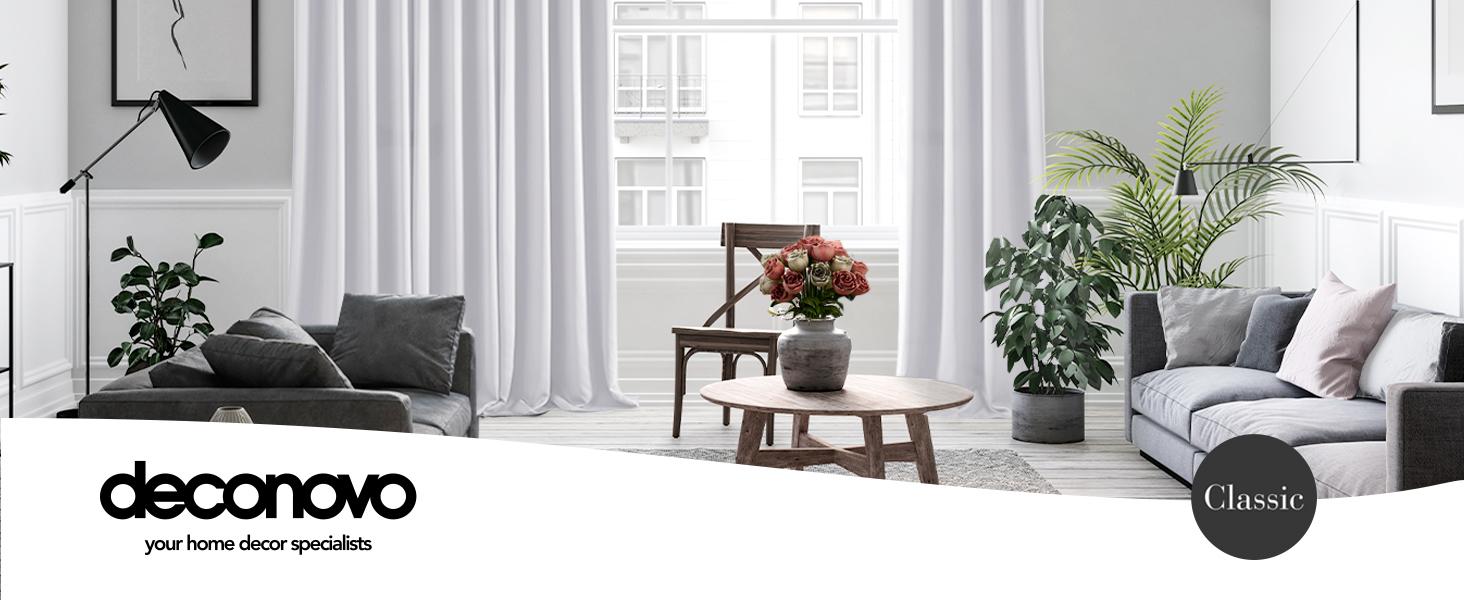 1 Panel Pure White Blackout Curtains – Thermal Insulated for Living Room, Bedroom & Home Decor