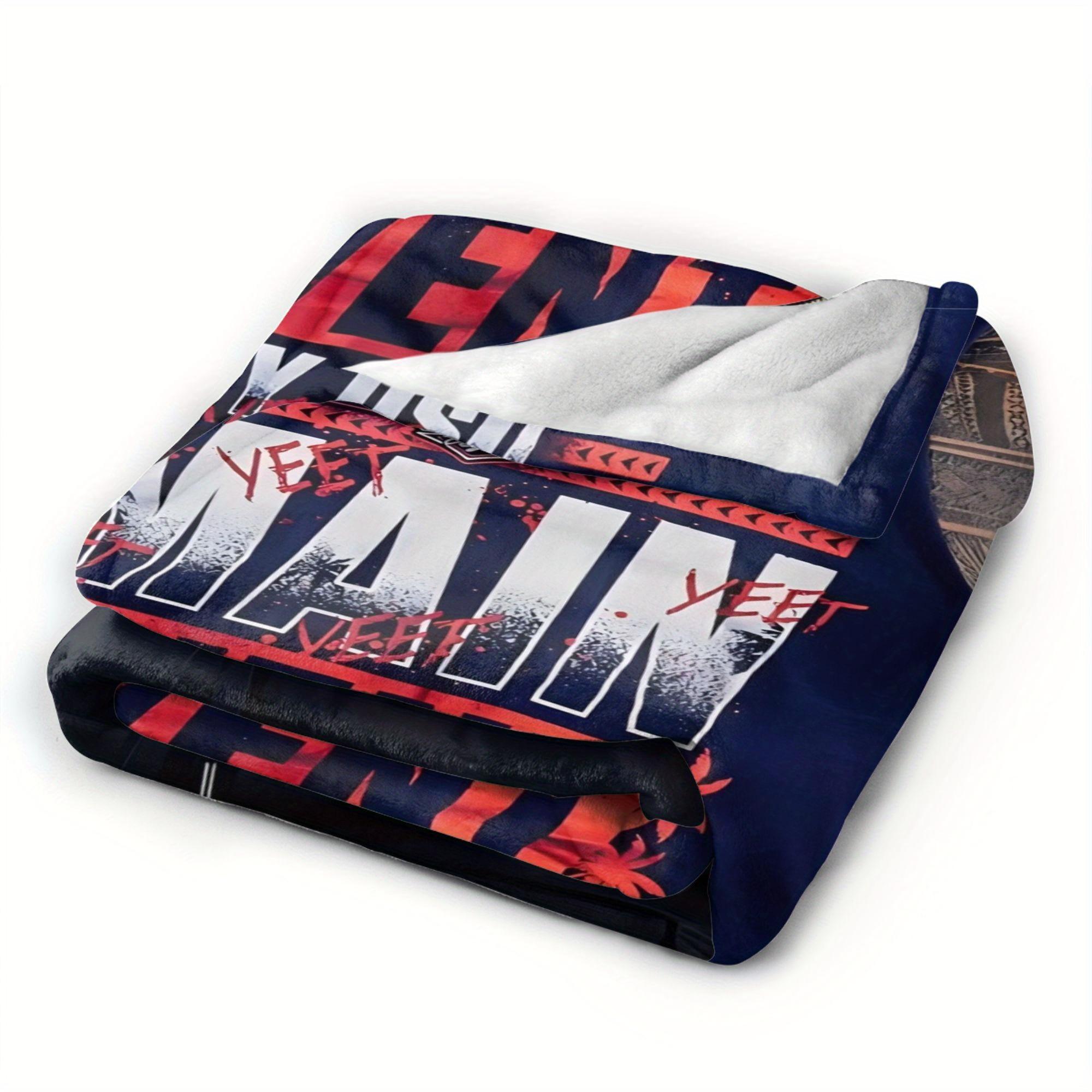 A Jey Uso pattern printed flannel blanket, soft and suitable for all seasons, perfect for bed, sofa, office or travel camping, a gift for fans