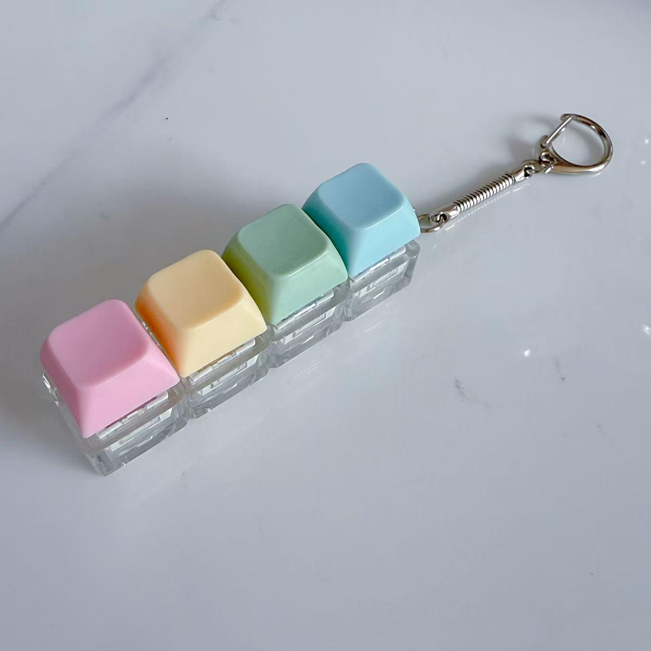 9 Keyboard Button Stress Relief Toy for Ages 6+, Unisex Keychain, Outdoor Stress Relief Tool, Fun and Unique Gift Idea