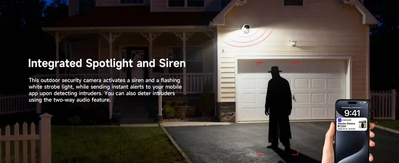 CINMOORE 2.5K Cordless Wireless Security Camera - Magnetic Mount Indoor/Outdoor Smart Home Gadget, Free Installation, HD Video, Full-Color Night Vision, Motion Detection, Wi-Fi, 2-Way Audio, Smartphone Control, Manufacturer Warranty, Monitor Capability