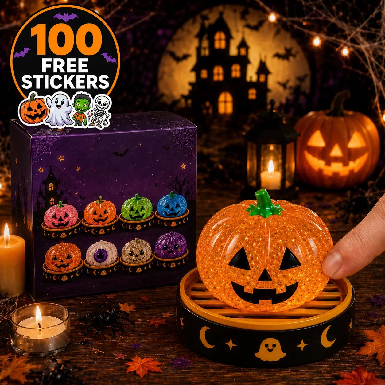 Mini Steamer Boo Basket Squishies, Halloween Glitter Dumpling Squeeze Toys with Pumpkin Vampire Gold Skull & Eyeball Characters, Slow-Rise Soft Pinch Fidgets, Trick-or-Treat Party Gifts, Candy Bag Fillers, Desk Decor, Classroom Prizes, No Setup Needed