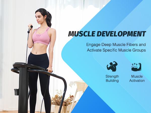 【SpringStatements】ZELUS Whole Body Vibration Plate, 500W Vibration Plate Exercise Machine with 99 Levels 3 Preset Modes & 2 Resistance Bands, Training Fitness Vibration Platform Machine for Home Gym with 330lb Capacity