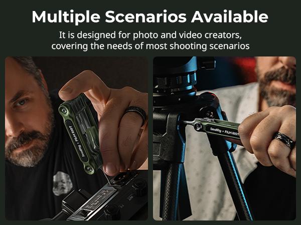 SmallRig x FILM RIOT Folding Tool Set with Screwdrivers and Hex Key Wrenches, Multiple Angle Positioning, Portable and Compact Design