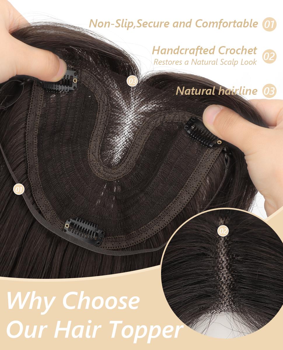 ONLYCUTE Hair Topper 22 inch Slightly Layered Synthetic Extensions No Wig Cap Required Large Piece Natural Invisible Add Volume Length for Women #summervibes ONLYCUTE Hair Topper 22 inch Slightly Layered Synthetic Extensions No Wig Cap Required Large Piece Natural Invisible Add Volume Length for Women #summervibes