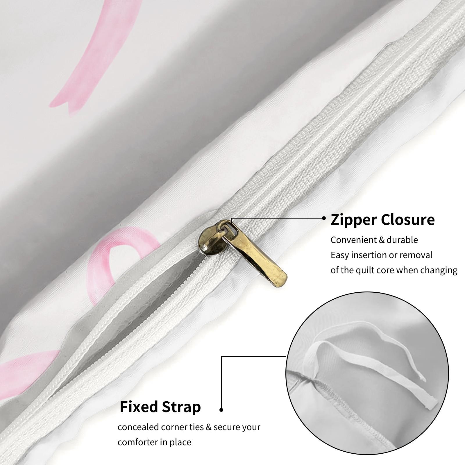 Princess Style Printed Comforter Set, Including Comforter Set and 1/2 Coreless Pillowcase, Three-Dimensional Letters Pink Bow and Love Bedding Set, Soft and Comfortable, Suitable For All Seasons