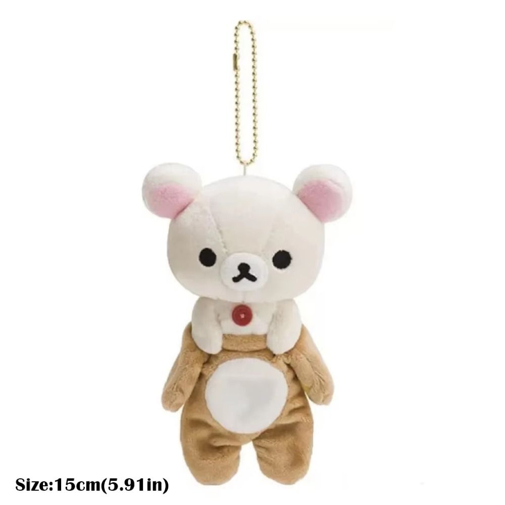 2025 Cartoon Rilakkuma Keychain Cute Replacement Schoolbag Pendant Kawaii Plush Doll