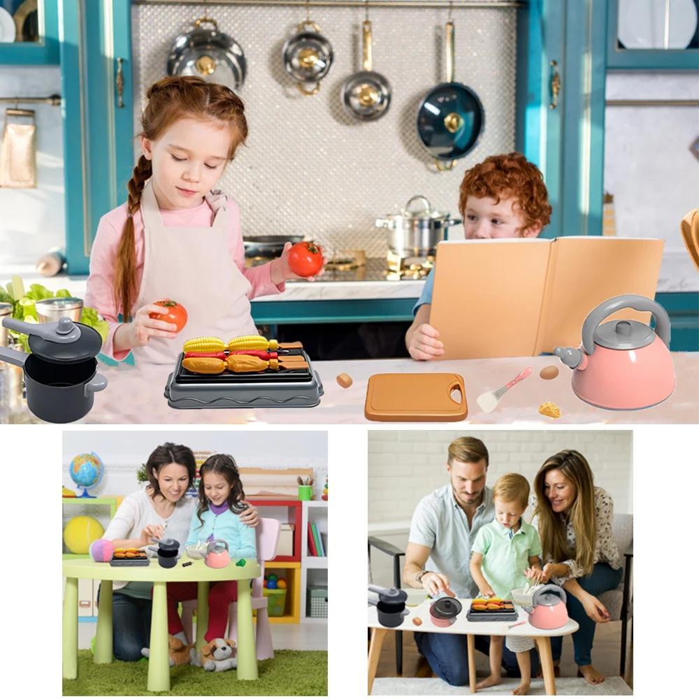 69-Piece Toddler Kitchen Pretend Playset with Pots, Pans, Utensils & Play Food, Play Kitchen Accessories for Ages 3+, Ideal for Classroom, Holiday & Birthday Gifts, 3 - 4 Years