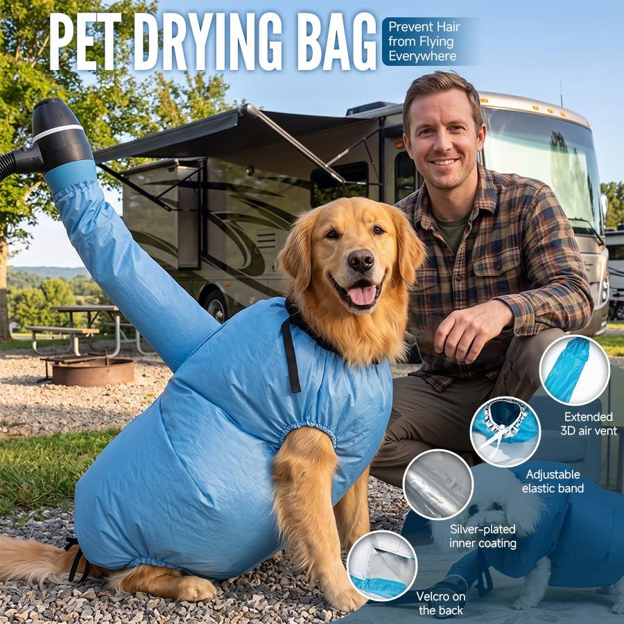 Pet Drying Bag for Cats and Dogs, Universal Bathing Hair Dryer, Pet Grooming Essentials, Efficient Fur Drying Solution, Hygiene