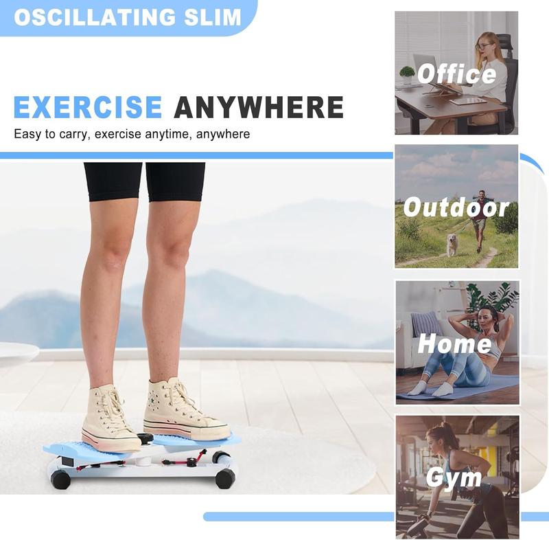 Waist Twister Ab Machine 300 lbs Weight Capacity Anti Slip Twist Board Resistance Bands Noiseless Waist Sculptor Perfect for Home Gym Exercise