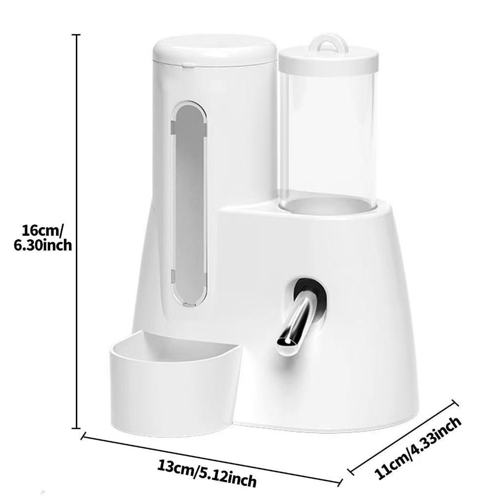 New Hamster Pet Water Bottle, Ball Rolling Drinking Device, Leak-Proof Vertical Design, Hanging Water Bottle and Food Bowl Combo, Hamster Accessories