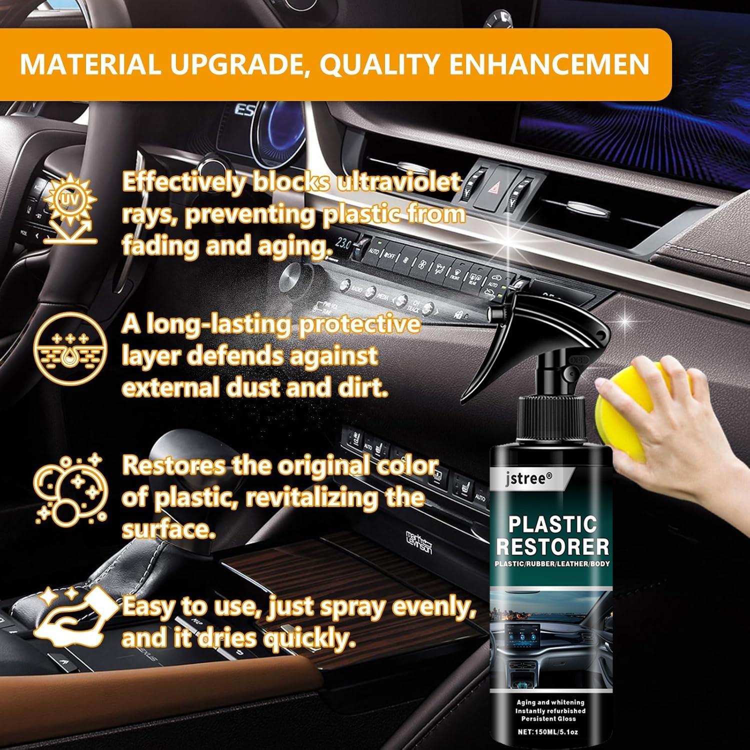 Car Plastic Refresher, Interior Repair, Bumper Restoration Tool, 150ML, Automotive Maintenance Solution