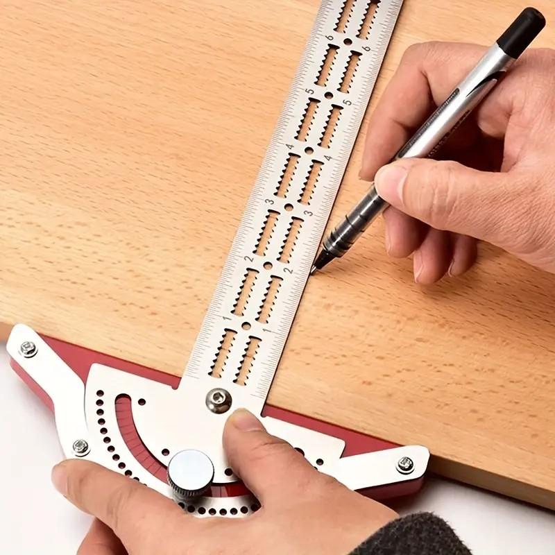 Woodworking Ruler Edge Angle Measuring Tool, Imperial Metric Wood Drill Bit, Mortise Chisel, Home Improvement Tools