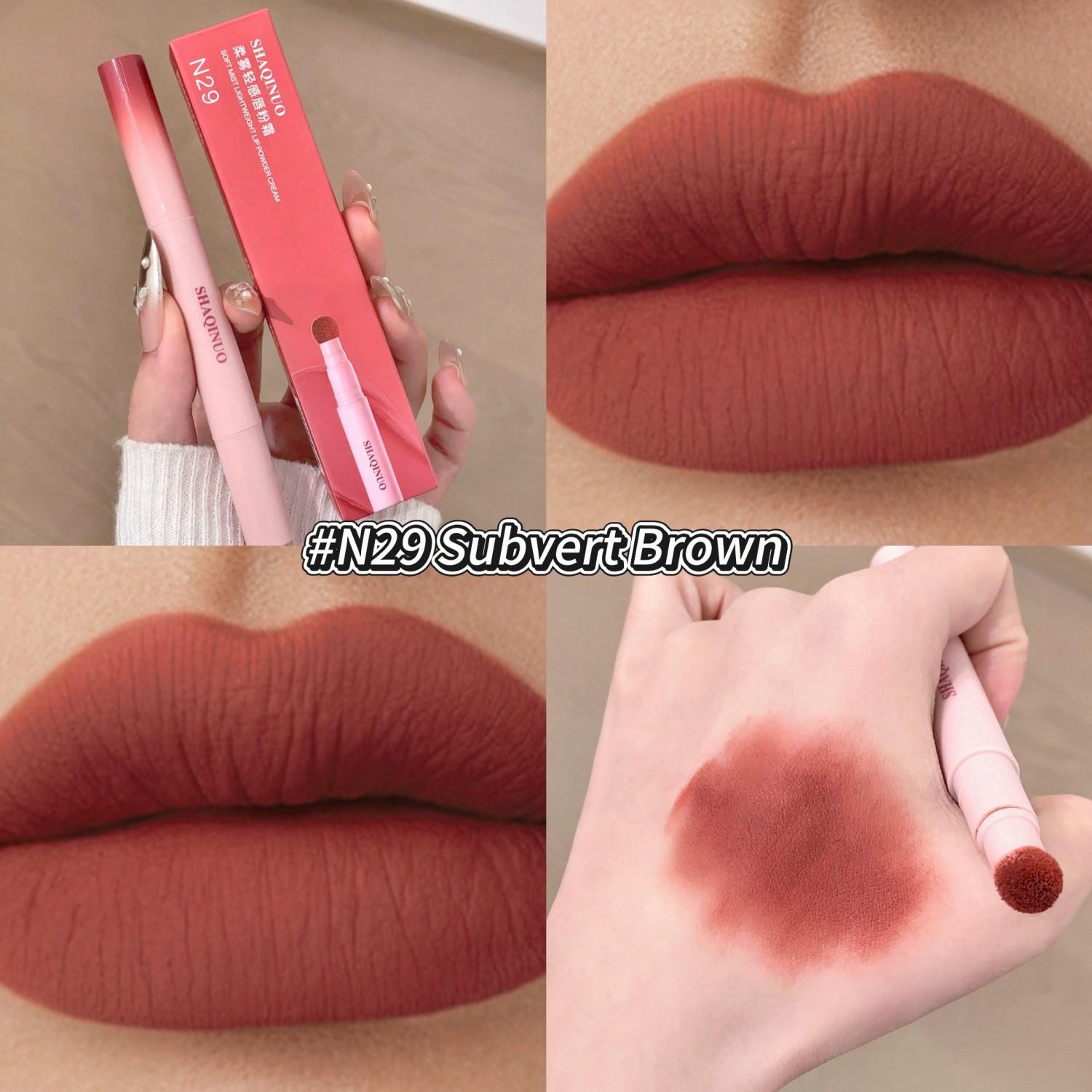 Soft Matte Lip Powder Foundation, Smooth Application, Long-Lasting Wear, Lightweight Formula, Ideal for All Skin Types