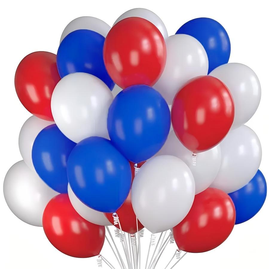 36pcs 10 inch national flag color scheme, red, white, dark blue latex balloons, party supplies, carnival, wedding, birthday, shower, anniversary, federal day, national day, independence day universal decorative balloon gift