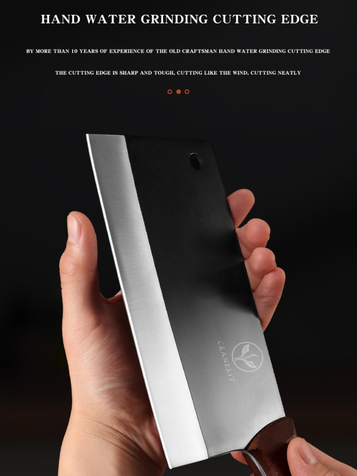 CRANEKIT Vegetable Knife - Ultra-Fast Sharp Chopping Knife for Vegetables, Bone, and All-Purpose Use in Kitchen