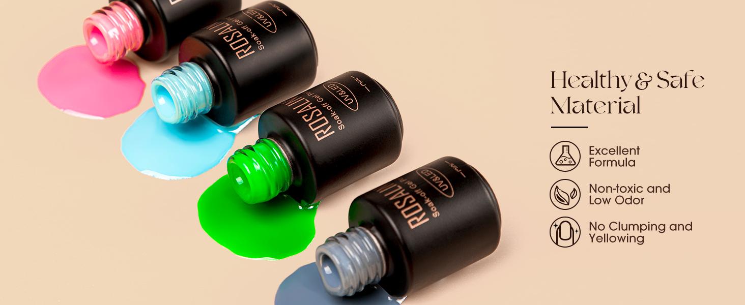 ROSALIND Colorful Gel Polish Mini 65/80/100PCS Gel Nail Polish Set Semi Permanent Requires UV Lamp with Base and Glossy Matte Top Coat Starter Gel Nail Set Suitable for All Seasons Gift for Women Salon Design ROSALIND Colorful Gel Polish Mini 65/80/100PCS Gel Nail Polish Set Semi Permanent Requires UV Lamp with Base and Glossy Matte Top Coat Starter Gel Nail Set Suitable for All Seasons Gift for Women Salon Design