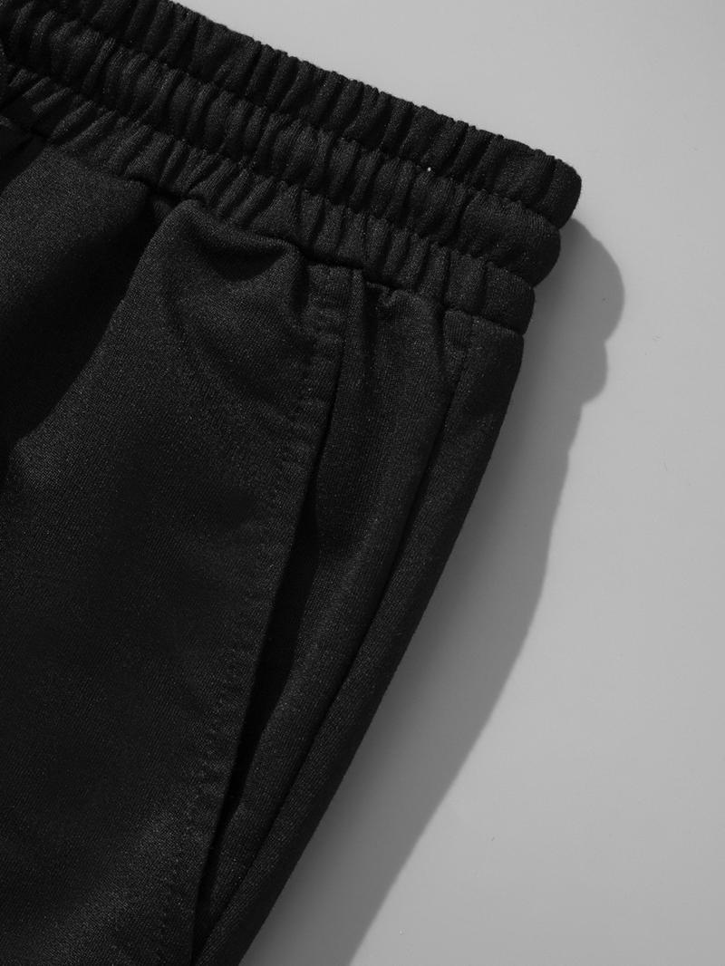 Men's Letter Print Drawstring Waist Shorts, Casual Regular Fit Shorts for Summer, Men's Bottoms for Daily Wear