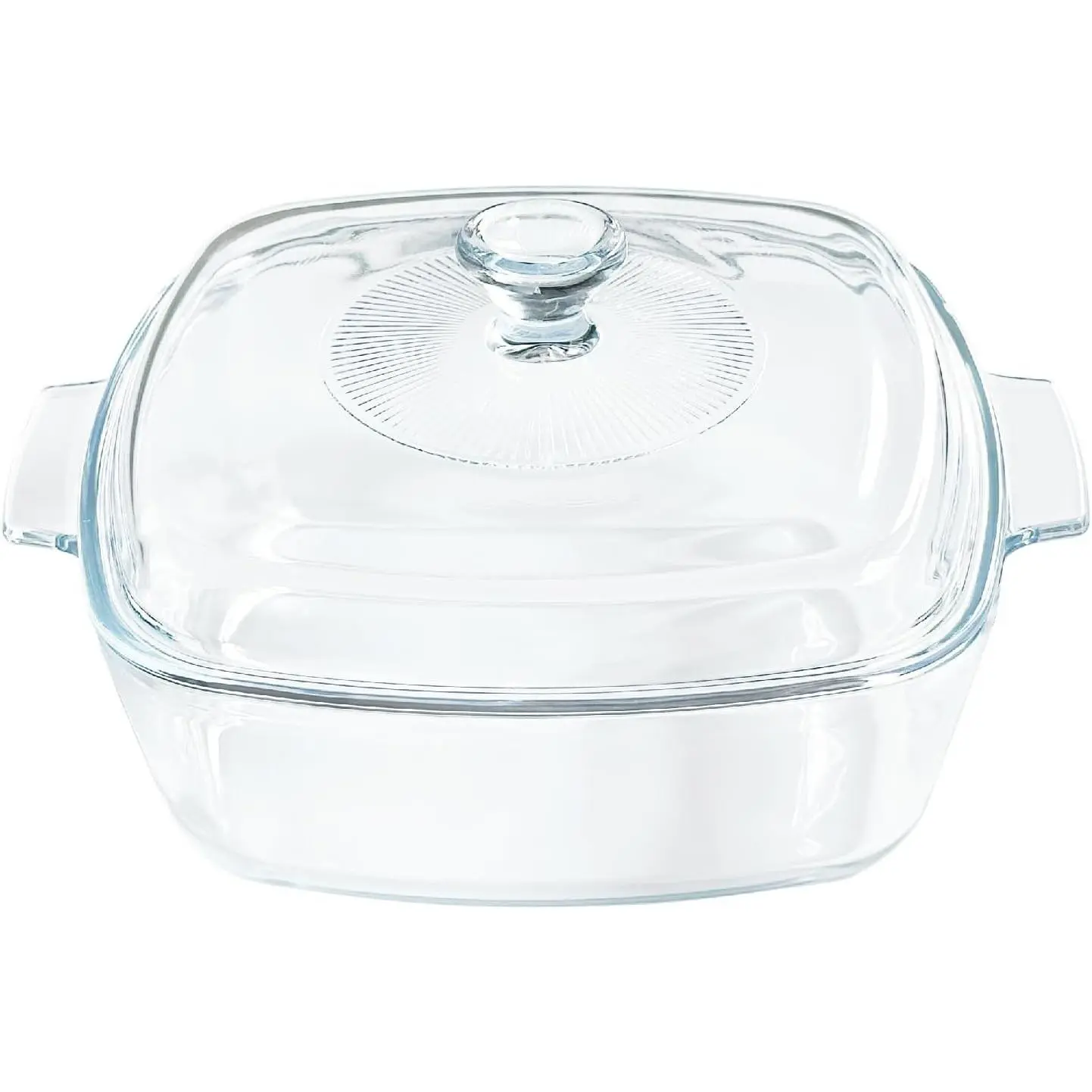 0.8L Clear Square Tempered Glass Casserole Dish with Glass Lid, Oven & Microwave Safe Baking Dish