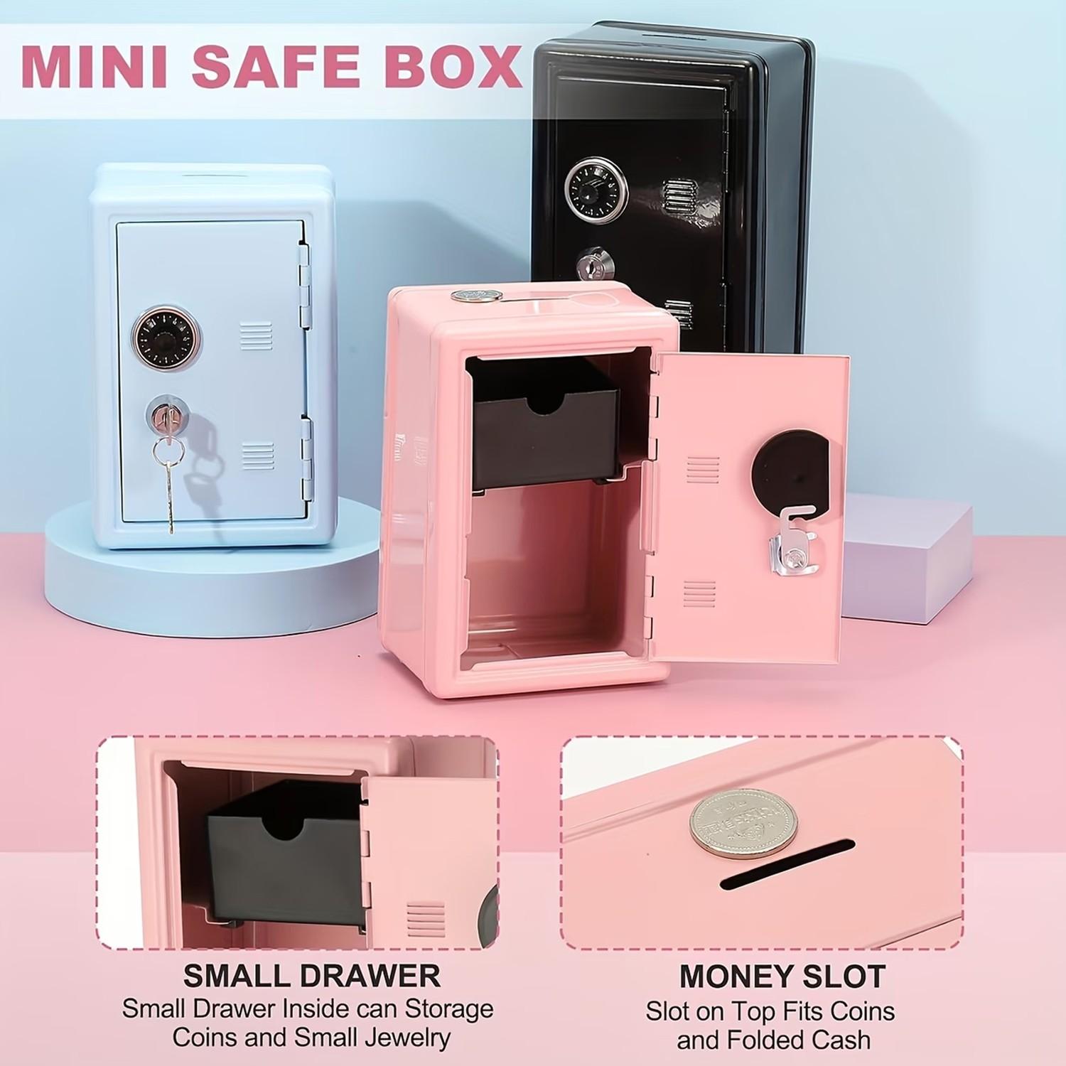 Metal Key Safe Box, Large Capacity Security Vault, Emergency Unlock, Compact Floor/table Top, Home Office Business Use