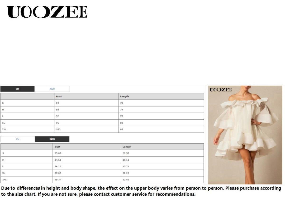 UOOZEE Women's White Off-Shoulder Mini Dress, Cascade Ruffle Sleeves High-Low Hem Pleated Party Dress New Stylish Flowy Dress(Sizing Runs Small - Check Size Guide or Order Larger) UOOZEE Women's White Off-Shoulder Mini Dress, Cascade Ruffle Sleeves High-Low Hem Pleated Party Dress New Stylish Flowy Dress(Sizing Runs Small - Check Size Guide or Order Larger)