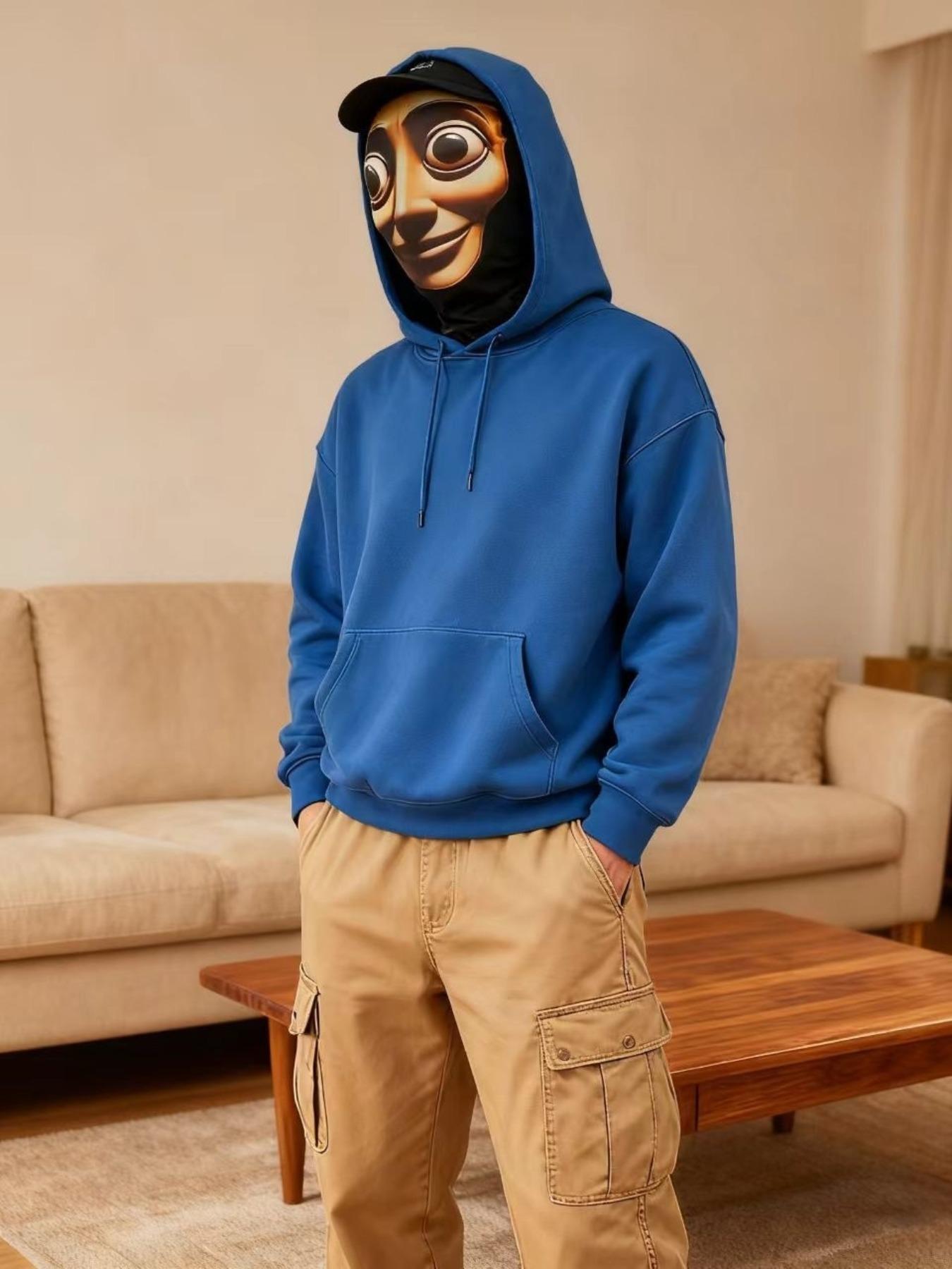 Funny Role-Playing Cool Props, Breathable Full Face Costume Mask, Stylish Mask Print, Polyester Knit Fabric, Perfect for Cycling, Parties, Halloween, Party Supplies