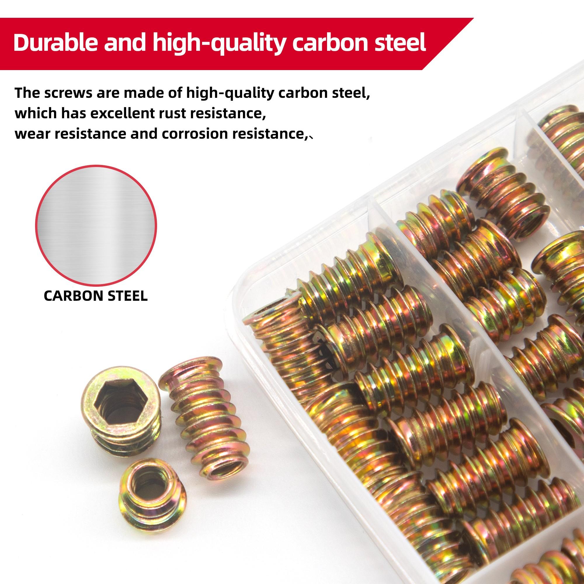 Aimunok Zinc Alloy Internal & External Thread Screws, Male-Female Thread Fasteners, Durable Metal Hardware for Various Applications