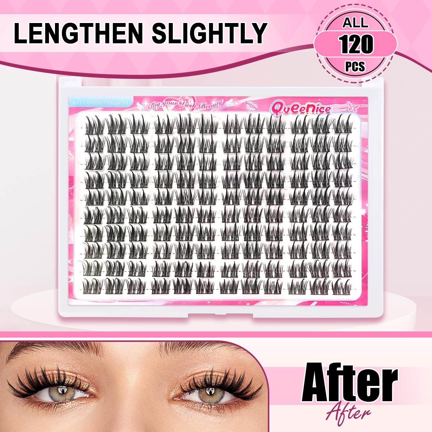Manga Cartoon Lash Extension Kit, Self-Adhesive Individual Cluster Lashes, Natural Pointed Wet Look Eyelashes with Glue & Tweezers, Beginner Friendly DIY Lash Set for Home Makeup