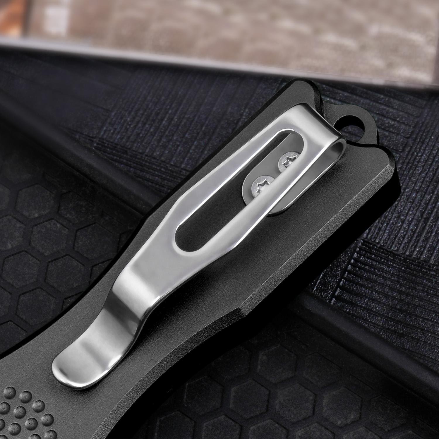 1pc Keychain Accessory, Aluminum Alloy Pocket Knife, Paper Cutter, Includes Pen Clip, Compact and Portable Design, Ideal for Daily Use