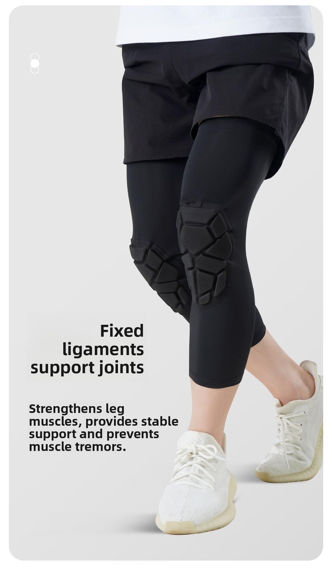 Adjustable Knee And Elbow Protector Set With Honeycomb Shock Absorption For Men Suitable For Basketball Soccer Running Cycling Fitness Dancing Shooting And All Ball Games Durable Breathable Support Gear For Training Competition And Daily Sports Use