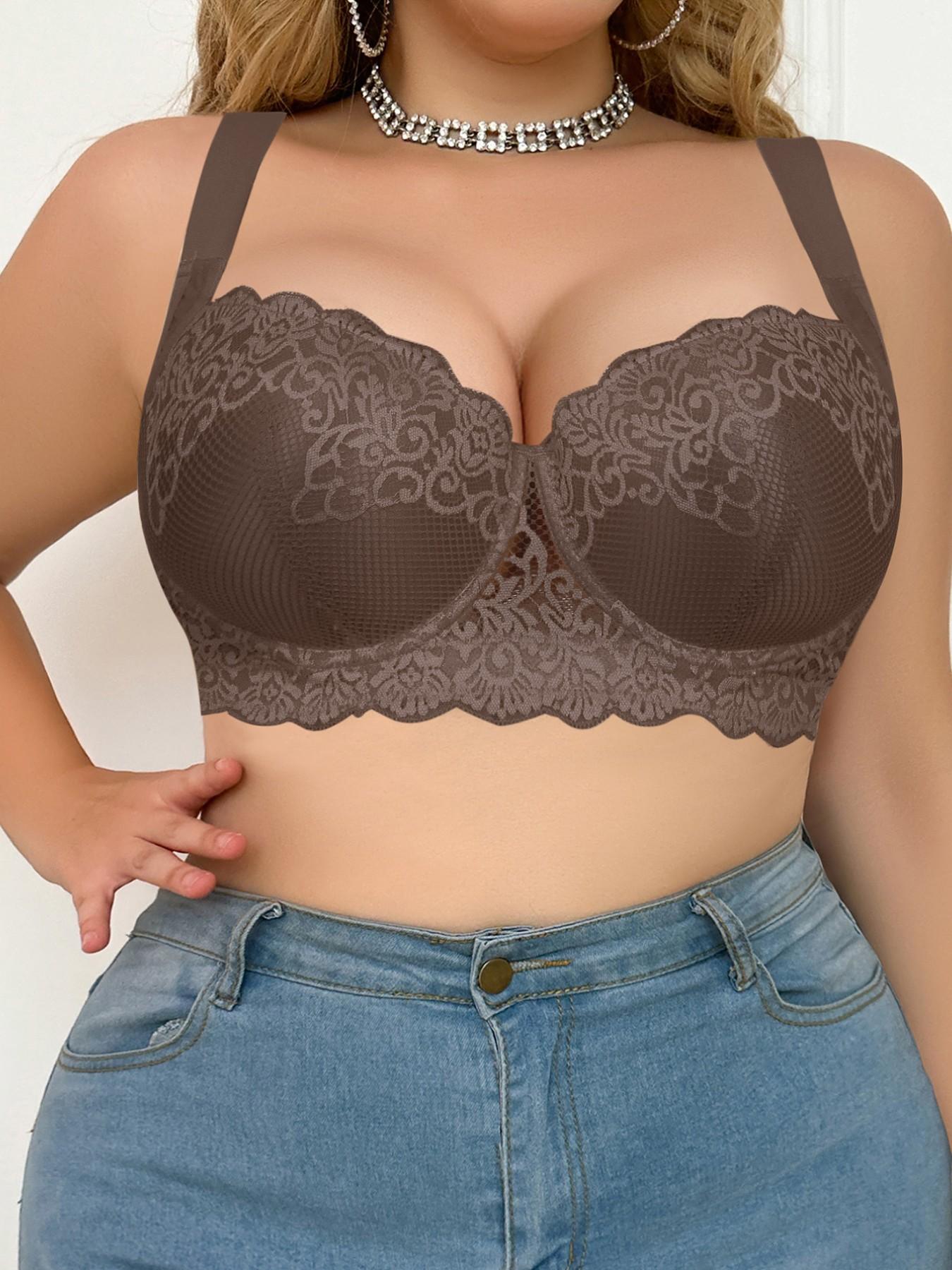 Plus Size Bras for Women Bra Supportive Underwire Bra Full Coverage Bra Push Up Lingerie Anti Sagging Bra Comfort Sexy Bra Simple Elegant Casual Everyday Bra Halloween Clothes Sports Bras for women Underwear Womenswear