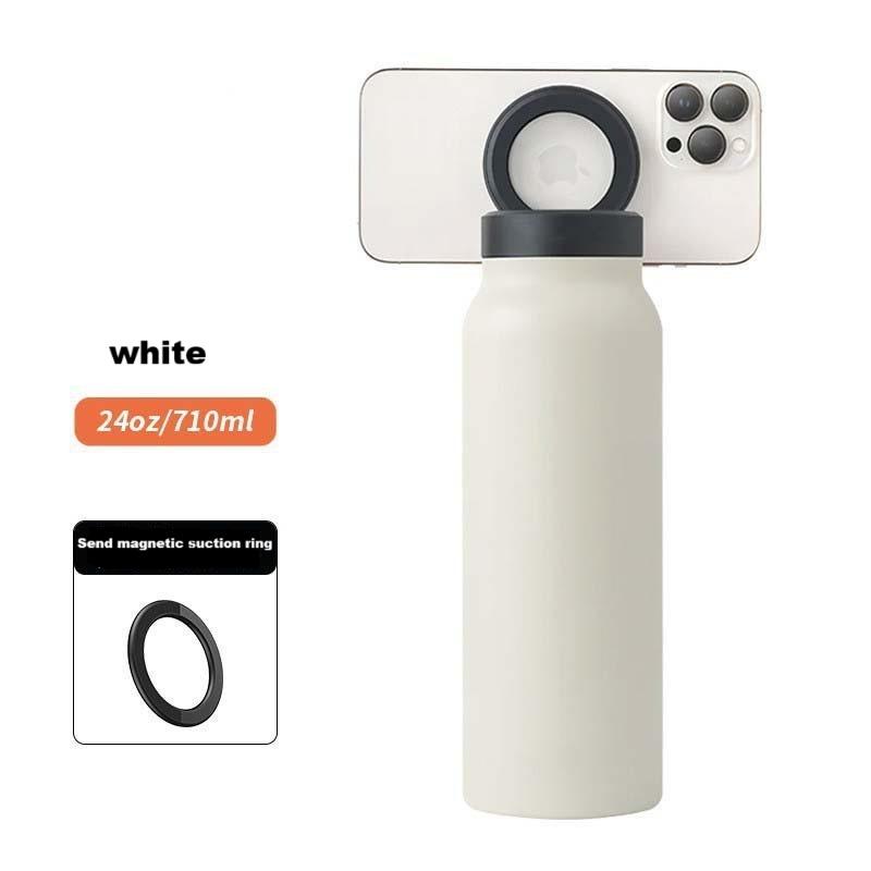 Stainless Steel Insulated Sports Water Bottle, 24oz Large Capacity Leak-Proof Design, Outdoor Adventure Compatible with Magsafe, Insulated Travel Drinkware, Leakproof Insulated Tumbler, Leakproof Insulated Container