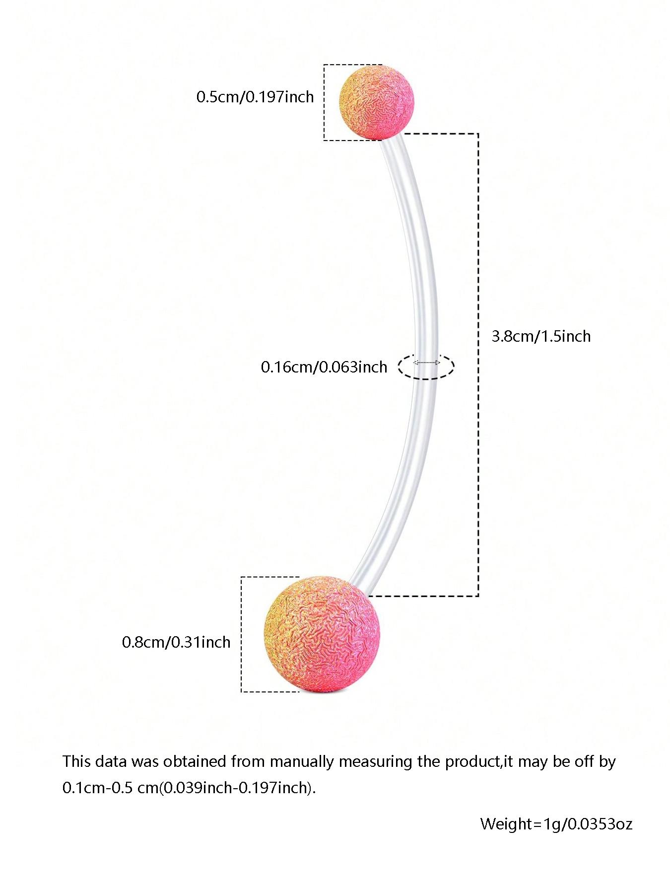 5pcs 14G Pregnancy Belly Button Ring Mix Style Flexible Clear Acrylic Pregnancy Navel Piercing Retainer Maternity Bioplast Long Belly Dangle Button Ring Retainer For Woman 25-38mm Belly Hoops